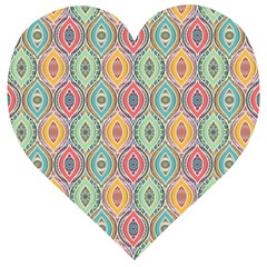 Mandala Baatik Print Wooden Puzzle Heart by designsbymallika