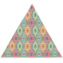 Mandala Baatik Print Wooden Puzzle Triangle by designsbymallika