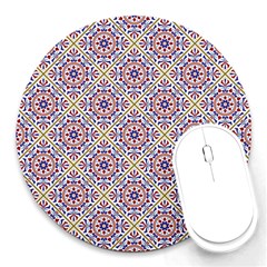 Antique Tile Pattern Round Mousepads