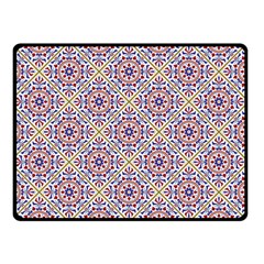 Antique Tile Pattern Double Sided Fleece Blanket (small)  by designsbymallika