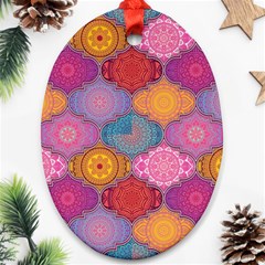 Vintage Love Mandala Ornament (oval) by designsbymallika