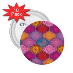 Vintage Love Mandala 2 25  Buttons (10 Pack)  by designsbymallika