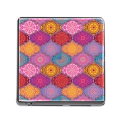 Vintage Love Mandala Memory Card Reader (square 5 Slot) by designsbymallika