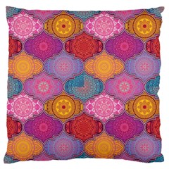 Vintage Love Mandala Large Flano Cushion Case (one Side) by designsbymallika