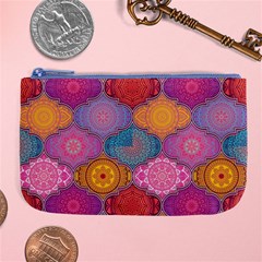 Vintage Love Mandala Large Coin Purse by designsbymallika