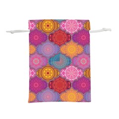 Vintage Love Mandala Lightweight Drawstring Pouch (m) by designsbymallika