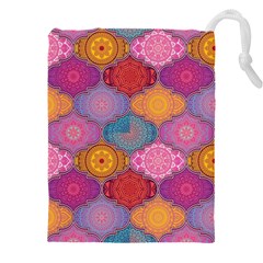 Vintage Love Mandala Drawstring Pouch (5xl) by designsbymallika