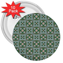 Ornamental Pattern 3  Buttons (10 Pack)  by designsbymallika