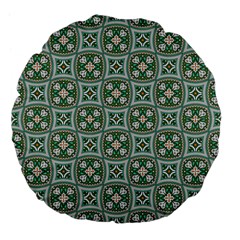 Ornamental Pattern Large 18  Premium Flano Round Cushions by designsbymallika