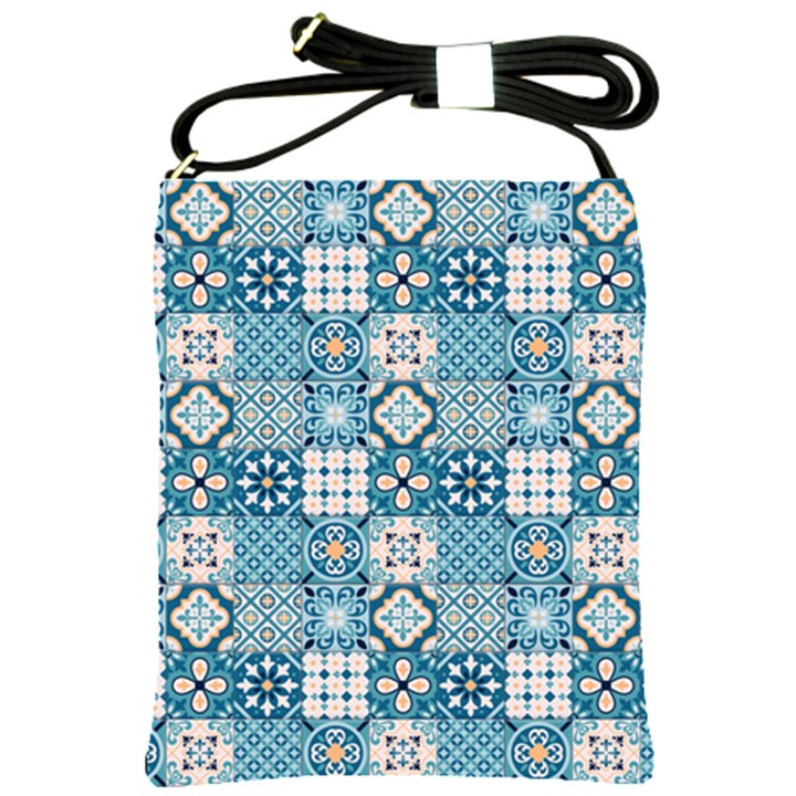 Ceramic Tile Pattern Shoulder Sling Bag