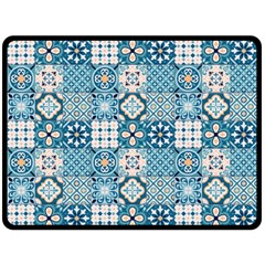 Ceramic Tile Pattern Fleece Blanket (large)  by designsbymallika