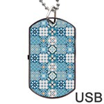 Ceramic Tile Pattern Dog Tag USB Flash (One Side) Front