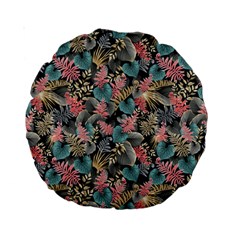 Pink Blue Metallic Pattern Standard 15  Premium Round Cushions by designsbymallika