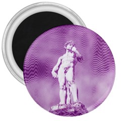 Modul Statue Greek Athlete Vaporwave 3  Magnets by GrenarLab