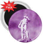 Modul Statue Greek Athlete Vaporwave 3  Magnets (10 pack)  Front