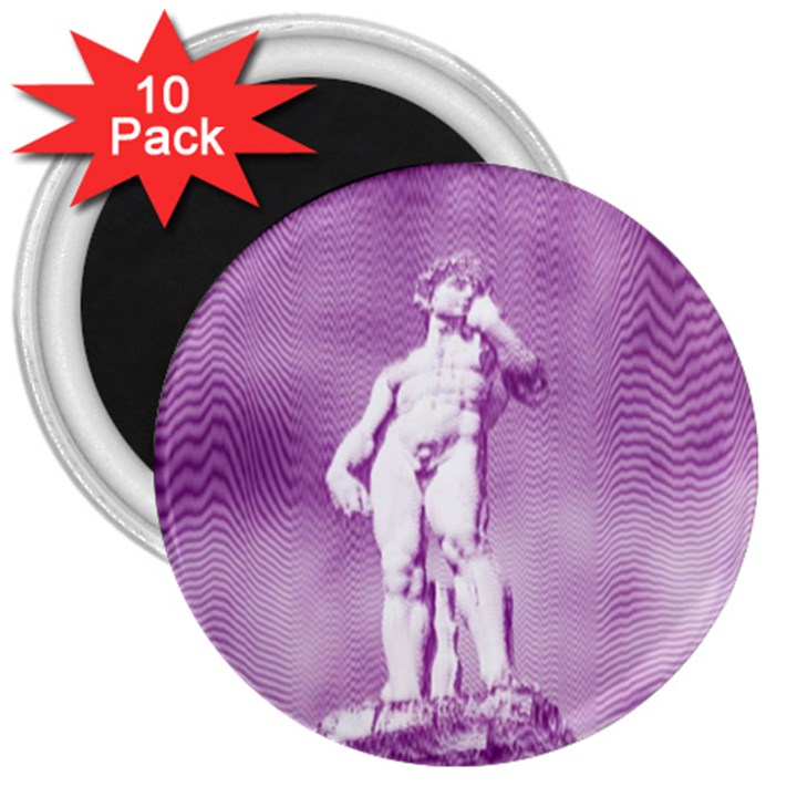 Modul Statue Greek Athlete Vaporwave 3  Magnets (10 pack) 