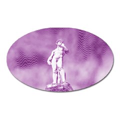 Modul Statue Greek Athlete Vaporwave Oval Magnet by GrenarLab