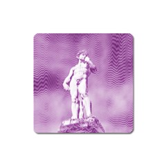 Modul Statue Greek Athlete Vaporwave Square Magnet by GrenarLab