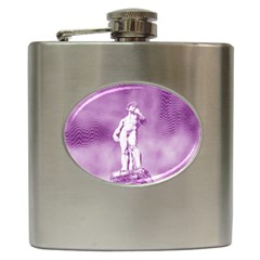 Modul Statue Greek Athlete Vaporwave Hip Flask (6 Oz) by GrenarLab