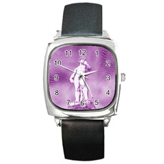 Modul Statue Greek Athlete Vaporwave Square Metal Watch