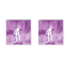 Modul Statue Greek Athlete Vaporwave Cufflinks (square)