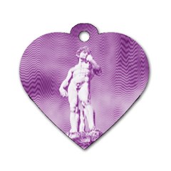 Modul Statue Greek Athlete Vaporwave Dog Tag Heart (one Side)