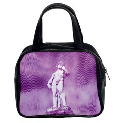 Modul Statue Greek Athlete Vaporwave Classic Handbag (two Sides) by GrenarLab