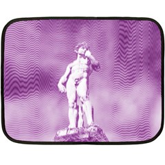 Modul Statue Greek Athlete Vaporwave Fleece Blanket (mini) by GrenarLab