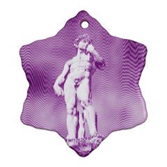 Modul Statue Greek Athlete Vaporwave Ornament (snowflake) by GrenarLab