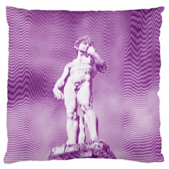 Modul Statue Greek Athlete Vaporwave Large Flano Cushion Case (two Sides) by GrenarLab