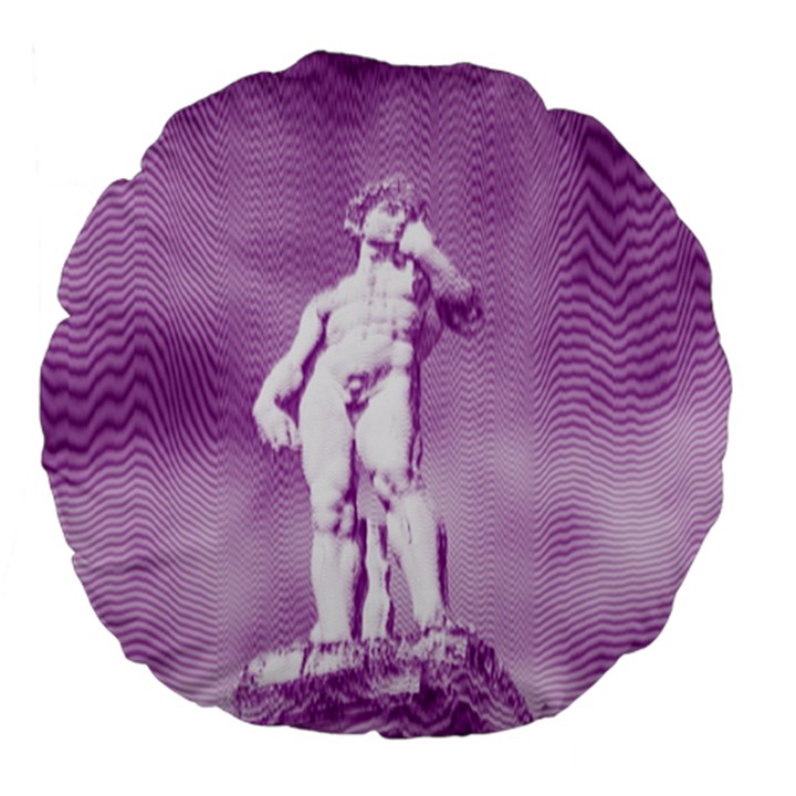 Modul Statue Greek Athlete Vaporwave Large 18  Premium Flano Round Cushions