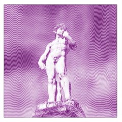 Modul Statue Greek Athlete Vaporwave Large Satin Scarf (square) by GrenarLab