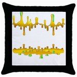 Dripping Paint In Wonderful Colors Throw Pillow Case (Black) Front