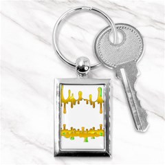 Dripping Paint In Wonderful Colors Key Chain (rectangle) by pepitasart