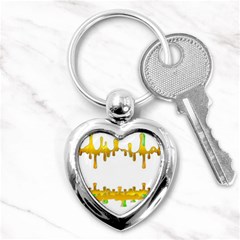 Dripping Paint In Wonderful Colors Key Chain (heart) by pepitasart