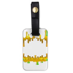 Dripping Paint In Wonderful Colors Luggage Tag (one Side) by pepitasart