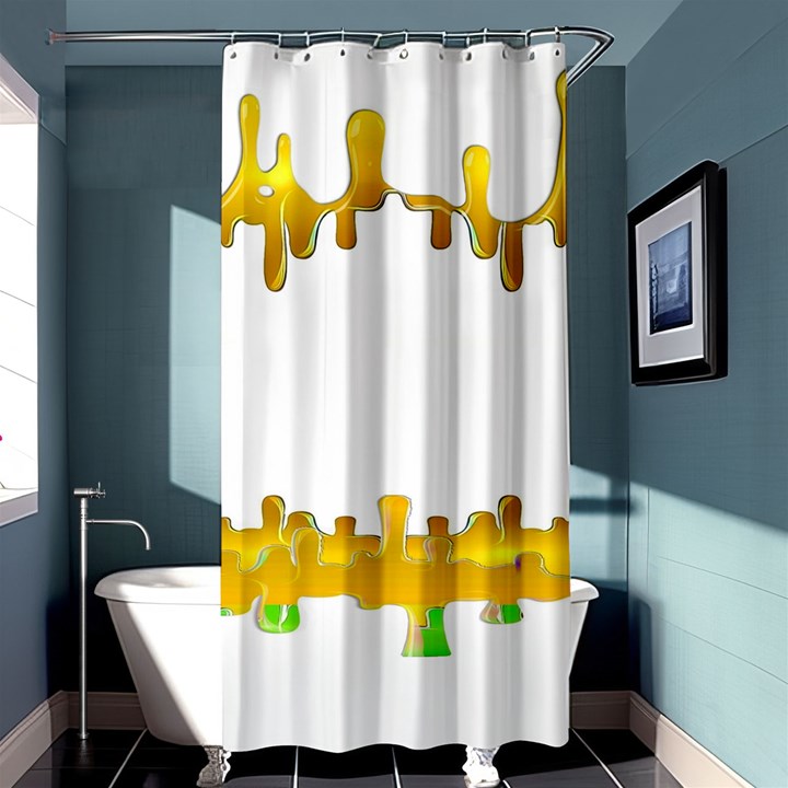 Dripping Paint In Wonderful Colors Shower Curtain 36  x 72  (Stall) 