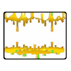 Dripping Paint In Wonderful Colors Double Sided Fleece Blanket (small)  by pepitasart