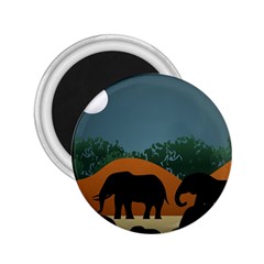 Elephant Family Illustration 2 25  Magnets