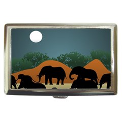 Elephant Family Illustration Cigarette Money Case by dflcprintsclothing