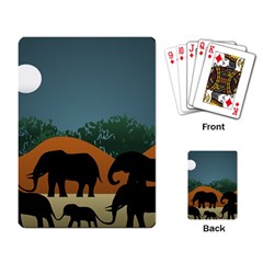 Elephant Family Illustration Playing Cards Single Design (rectangle) by dflcprintsclothing