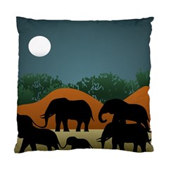 Elephant Family Illustration Standard Cushion Case (two Sides) by dflcprintsclothing