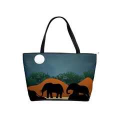 Elephant Family Illustration Classic Shoulder Handbag by dflcprintsclothing