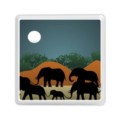 Elephant Family Illustration Memory Card Reader (square) by dflcprintsclothing