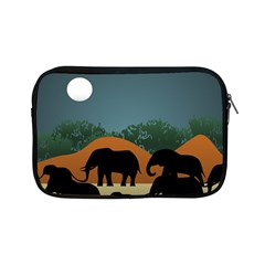 Elephant Family Illustration Apple Ipad Mini Zipper Cases by dflcprintsclothing