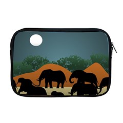 Elephant Family Illustration Apple Macbook Pro 17  Zipper Case by dflcprintsclothing