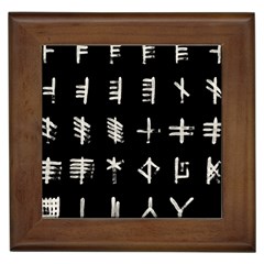 Ogham Rune Set Complete Inverted Framed Tile by WetdryvacsLair