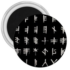 Ogham Rune Set Complete Inverted 3  Magnets by WetdryvacsLair