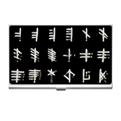 Ogham Rune Set Complete Inverted Business Card Holder by WetdryvacsLair