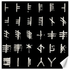 Ogham Rune Set Complete Inverted Canvas 12  X 12  by WetdryvacsLair